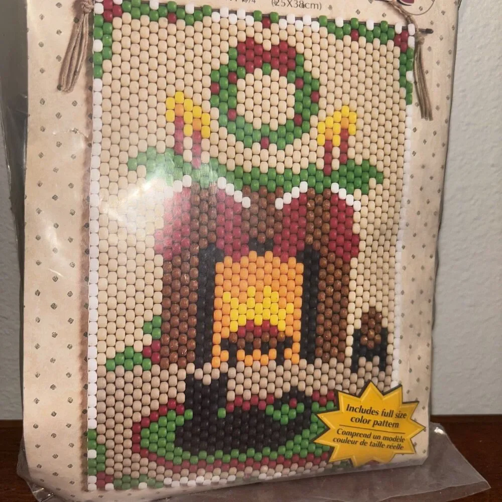 The Beadery Craft Products stockings Were Hung #5304 Beaded Banner Kit Cat Fire
